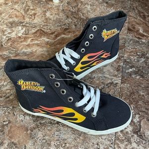 NEW! Harley-Davidson Flame High Top Sneaker NIB boys5/womens7